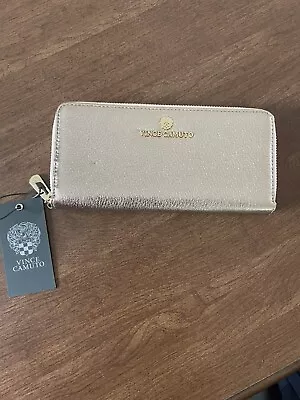 Vince Camuto All Around Zip Clutch Wallet- Beautiful Soft Gold NWT Price Reduced • $32