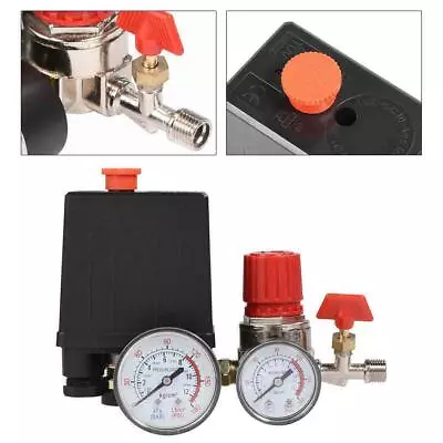 Air Compressor Pressure Switch Control Valve Manifold Regulator W/Gauges Relief • $23.86