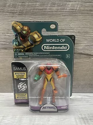 World Of Nintendo Series 1-2 Metroid Samus Aran 4  Figure Jakks Pacific Toy • $28.26