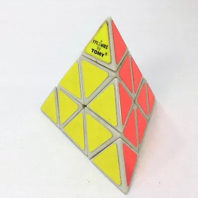 Vintage Pyraminx By TOMY 1981 Pyramid Rubix Cube Type Puzzle Neon Solved • $13.99