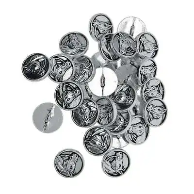 30 Metal Button Buttons Antique Silver 18mm Decorative Buttons Craft Buttons • £6.05