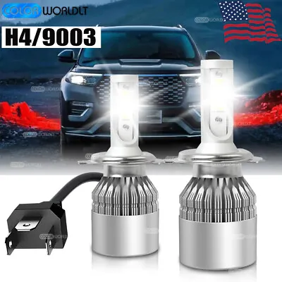 9003 H4 LED Headlight Bulbs Kit 10000W 1000000LM Hi/Lo Beam Super Bright White • $10.99