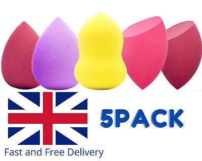 5 Pack Beauty Makeup Applicator Foundation Blender Buffer Sponge Flawless Smooth • £3.99