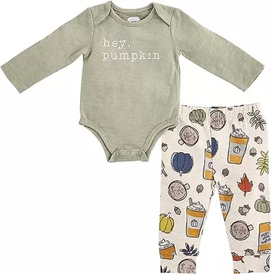 Mud Pie Baby Girl/Boy Thanksgiving Pumpkin Spice Two Piece Set Size 6-9 M NEW • $19.95