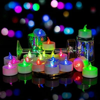 £5.89 • Buy 24-96Pcs LED Tea Light Tealight Flameless Candles Wedding Party Decor Battery