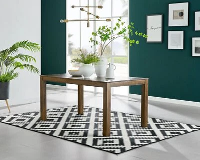 £174.99 • Buy Anders Solid Mango Wood Dark Walnut Shade 6 Seater Dining Table - Ex-Display