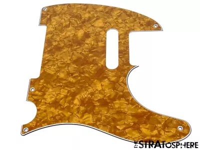 *NEW Gold Pearloid Telecaster PICKGUARD For Fender USA Vintage Tele 3 Ply 5 Hole • $9.99