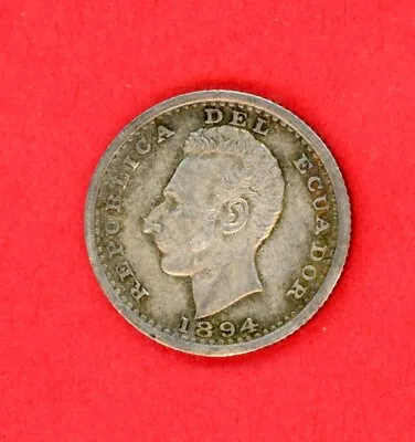 Ecuador  Un  Decimo   1894 Lima  Km 50.3  Xf-au. • $86