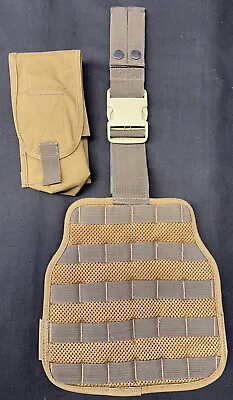 £29.95 • Buy Dutch Military Desert Tan Brown MOLLE Drop Leg Panel System With Webbing Pouch