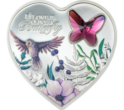 $98.95 • Buy 2023 Cook Islands Brilliant Love Butterfly 20g .999 Silver Coin