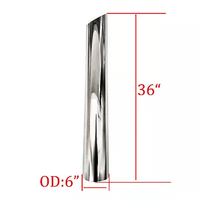 BOZZ 6  × 36  OD Mitre Cut Chrome Stack Pipe • $105.90