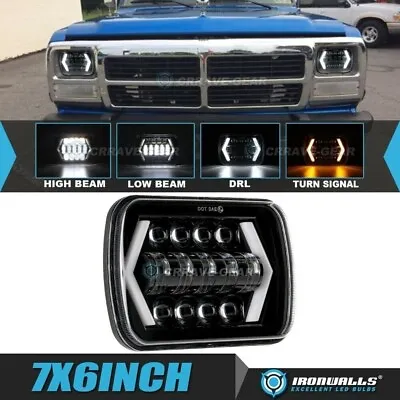 $40.99 • Buy For Dodge D100 D150 D250 D350 1981-1993 LED Headlight High-Low DRL Turn Signal
