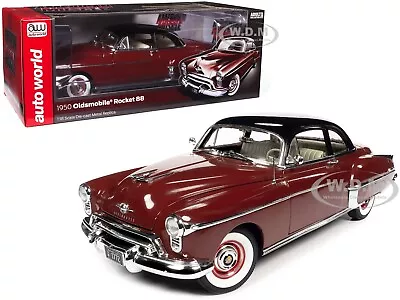 1950 Oldsmobile Rocket 88 Chariot Red 1/18 Diecast Model By Auto World Amm1304 • $99.99