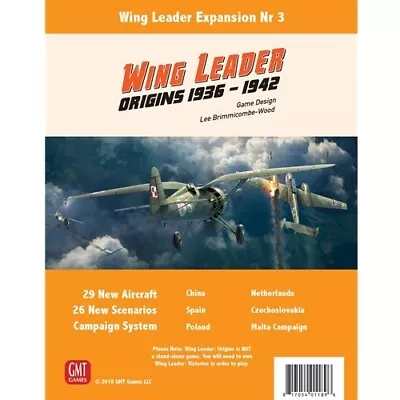 GMT Games Wing Leader Expansion Nr 3 Origins 1936-1942 GMT 1919 • $40.50