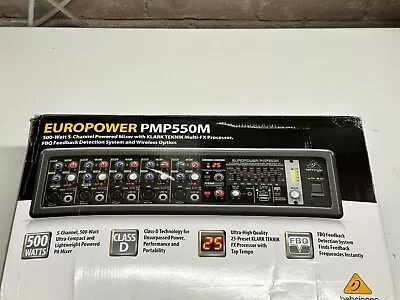 £50 • Buy BEHRINGER EUROPOWER PMP550M  5 CHANNEL 500w Powered Mixer Amplifier Amp Boxed