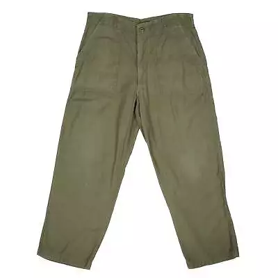 Vintage Us Army Utility Trousers Pants Og-107 Sateen 1968 Vietnam War 37x30 • $100
