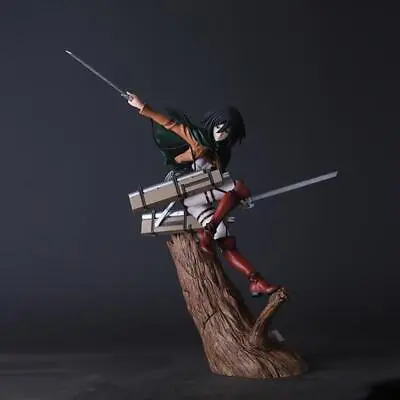 24cm Attack On Titan Anime Mikasa.Ackerman PVC Action Figure Statue Model Toy • $39.90
