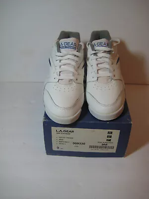 VTG 1993 LA Gear White Leather Men's Tennis Shoes Sneakers Size 9M • $29.95