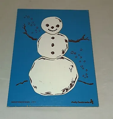 Vintage Snowman Wooden Puzzle Judy Instructo • $16