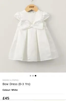 Mamas & Papas Baby Girl Ivory Dress Size 2-3 Years NWT £45 Flower Girl Wedding • £23