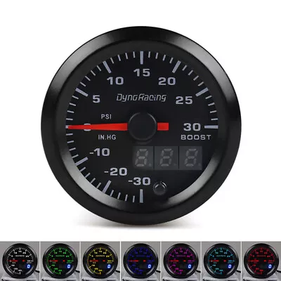 2  52mm Digital & Pointer 7 Color Led Car Turbo Boost Meter Psi Pressure Gauge • $37.79