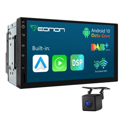 $198.54 • Buy CAM+Double 2Din 7  Touch Screen Car Stereo Android 10 GPS Navi Bluetooth Carplay