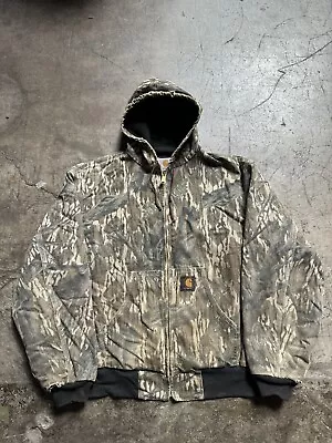 Vintage Carhartt Mossy Oak Realtree Jacket Hooded Size L USA Made • $250