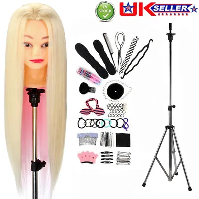 £14.99 • Buy 26-28  Hairdressing Training Head Practice Styling Mannequin Manikin Doll UK