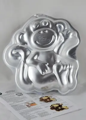 Wilton Monkey Cake Pan With Instructions 2105-1023 Birthday Party Baby Shower • $15.95