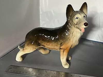 VINTAGE MELBA WARE German Shepherd Dog Figurine 1950s • £19.99