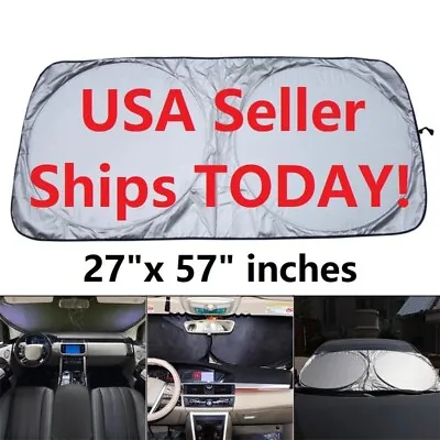 Foldable Car Truck Van SUV Windshield Sun Shade Shield Cover Visor UV Block 210T • $6.99