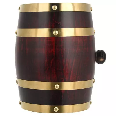 1.5 L Oak Barrel Wooden Barrel Storage Vintage Wine Whiskey Spirits Wine Barrel • $32.29