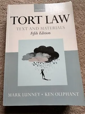 Tort Law: Text And Materials-Mark Lunney Ken Oliphant 9780199655380 • £5