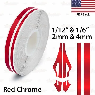 1/2  Roll Vinyl Pinstriping Pin Stripe Double Line Car Tape Decal Stickers 12mm • $9.95