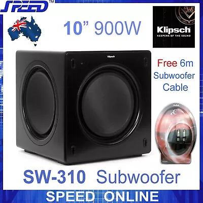 Klipsch SW-310 10” (10-Inch) 900watt Subwoofer - BLACK - Free 6m Subwoofer Cable • $1299