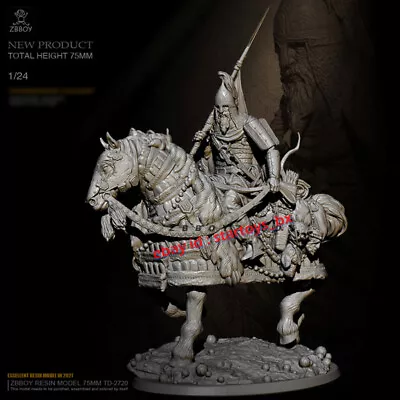 1/24 Soldier & Horse Unpainted Resin Model Kit Unassembled Garage Kit GK Figure • £30