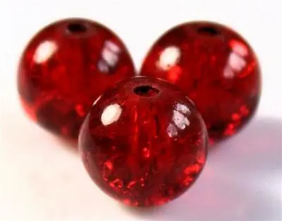 £2.19 • Buy BUY ANY 6 PAY FOR 3 CRACKLE GLASS BEADS ROUND 200x 4mm 100x 6mm 50x 8mm 25x 10mm