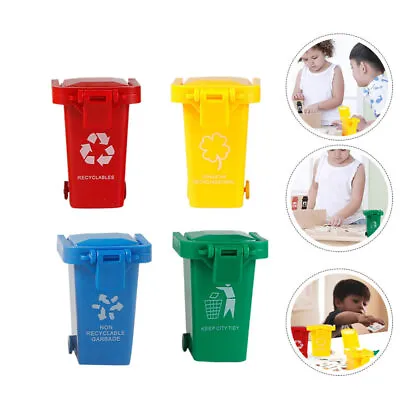 4Pcs Tiny Trash Can Tiny Recycle Can Desk Trash Can Desktop Trash Can • $7.44