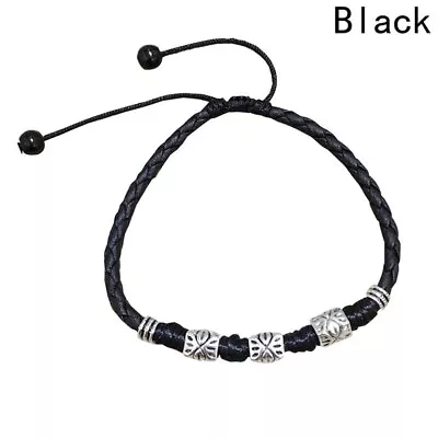 Vintage Fashion Leather Rope Anklet Jewelry Simple Lucky Ankle Bracelet Barefoo • £4.19