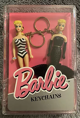 $9 • Buy Vintage Barbie Doll Keychain 2 Pack In Hard Case 1995