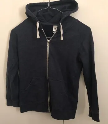 AS Colour Traction Boys Hooded Hoodie Top Black Zip Through Size 8 Front Pockets • £7.99