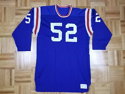 Vintage 60' Russell Blue Durene Rayon Football Jersey Sz 46 • $95