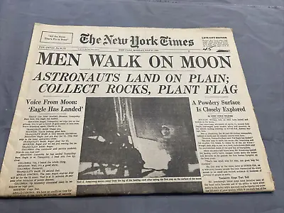 The New York Times Monday July 21 1969  Men Walk On Moon • $100