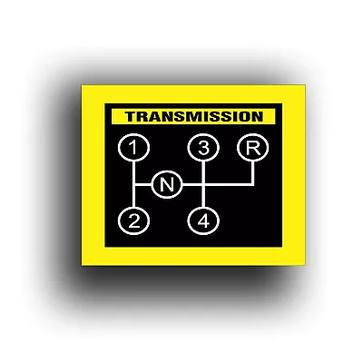 Transmission Shift Pattern Decal 4 Speed Manual Trans Muscle Race Car Truck 083 • $9.93