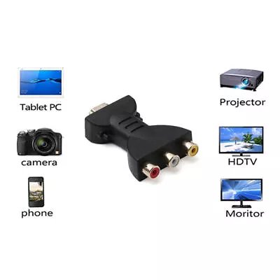 HDMI Male To 3 RCA Female Composite AV Audio Video Adapter Converter TV PC Tool • $10.83