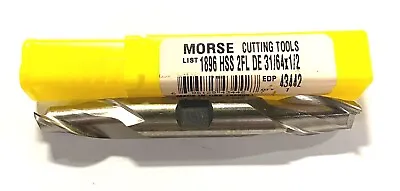 $11.20 • Buy Morse 31/64  X 1/2  HSS Double End Mill 2 Flute Square End USA Made 43442