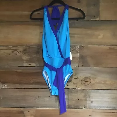 Allen B By Allen Schwartz Swimsuit Lagoon One Piece Tie Belt Size 6 NWT • $16.99