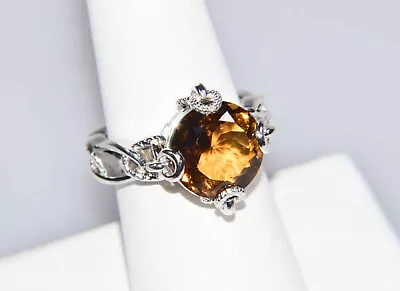 $69.99 • Buy Atelier Anthony Nak Sterling Silver Ring Size 7 Citrine Fancy Cable Link