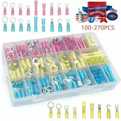 100/270pcs Heat Shrink Wire Connectors Marine Automotive Waterproof Terminals • $7.99