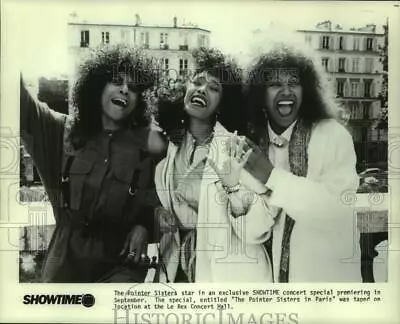 1985 Press Photo  The Pointer Sisters In Paris  Airing On Showtime - Nop60668 • $19.99